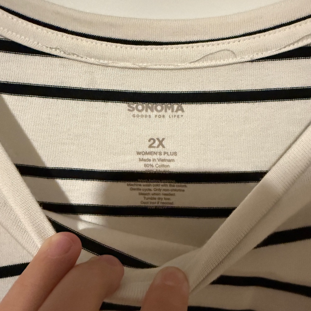 Sonoma Striped Midi Dress - Black and White - Picture 4 of 4
